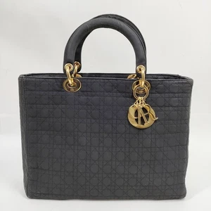 NO TARIFF Christian Dior Hand Bag Black Nylon 2285127 - Picture 1 of 10