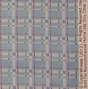 BTHY Home Lovely Toys Plaid Blue Cotton Fabric By Half Yard - Picture 1 of 5