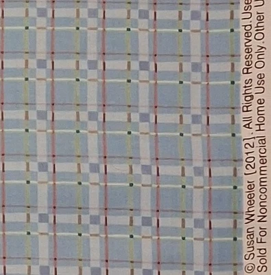 BTHY Home Lovely Toys Plaid Blue Cotton Fabric By Half Yard - Image 1 of 4
