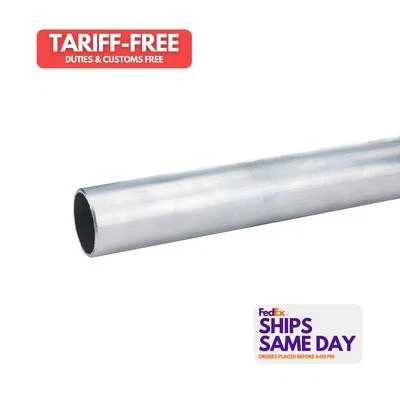 Allstar ALL22085-7, un tubo redondo de aluminio natural de 1-1/2 pulgadas X 0,083 pulgadas  Foto 1 de 4