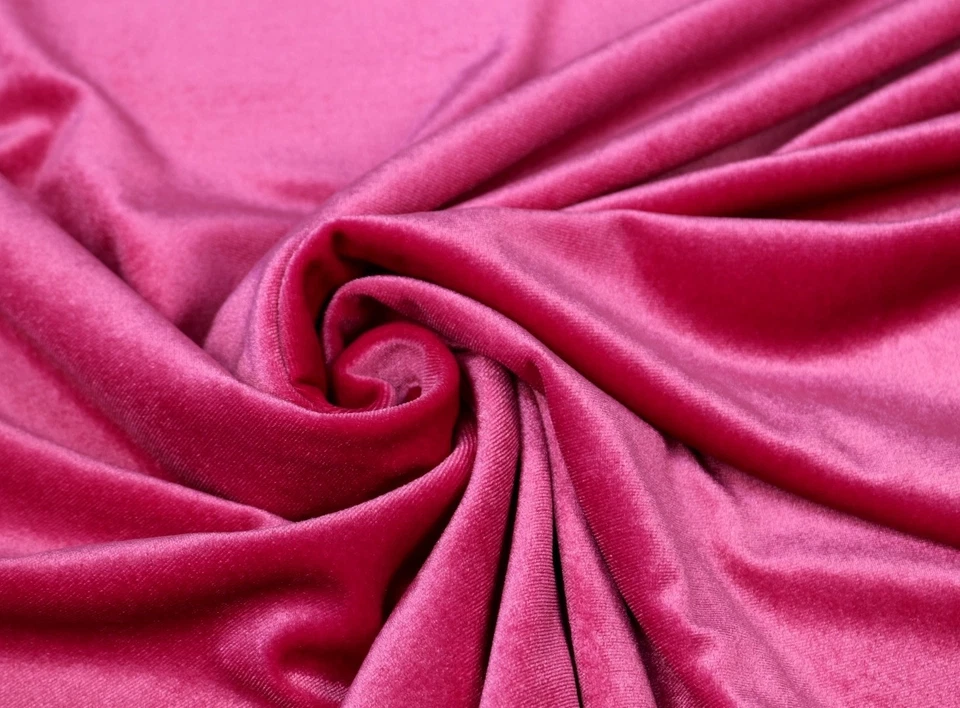 STRETCH SAMT Stoff Samt Velvet elastisch Kleidung Dekoration PINK EUR 12,98/m - Bild 1 von 1
