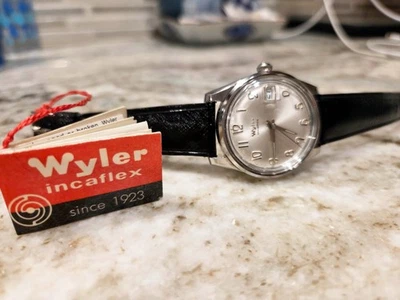 Vintage 1960s Wyler Incaflex Automatic Watch – NOS – 17 Jewel Swiss Movement – - Image 1 of 4