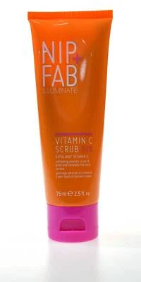 Nip+Fab Illuminate VitaminC Scrub Fix Exfoliates Polishes Refresh Face Skin 75ml
