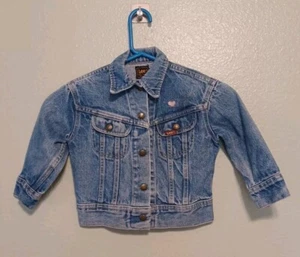 Vintage Kids Lee demin Jean Jacket Size 5 Blue Used Made in U.S.A Used As-Is - Picture 1 of 8