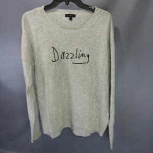 Maglione donna J Crew abbagliante con perline taglia L misto lana grande leggero - Foto 1 di 10