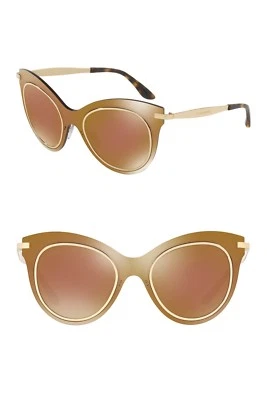 Gafas de sol DOLCE & GABBANA DG2172 marco dorado/habana marrón espejado lente ojo de gato  Foto 1 de 4