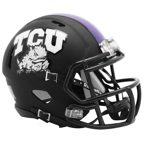 TCU Horned Frogs Black Riddell Speed Mini Football Helmet Cover