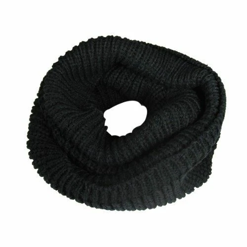 Wrapables Thick Knitted Winter Warm Infinity Scarf Black Wrapables