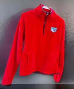 Chaqueta polar roja suave vintage XL New York Rangers cremallera completa NHL RN104648 primavera - Imagen 1 de 6