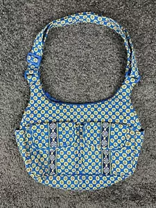 Vera Bradley Riviera Blue Cargo Sling Crossbody Bag Large Multiple Pockets - Picture 1 of 11