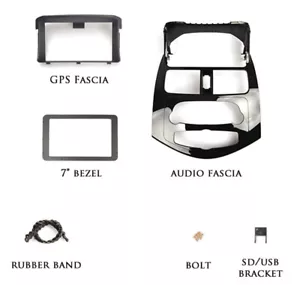 Fascia negra brillante de tablero GPS para 10 11 12 Chevy Spark - Imagen 1 de 1