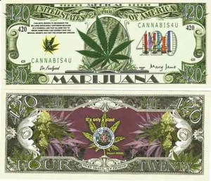 BILLETE FANTASIA DE 420 MARIJUANA (CANNABIS) - Imagen 1 de 1