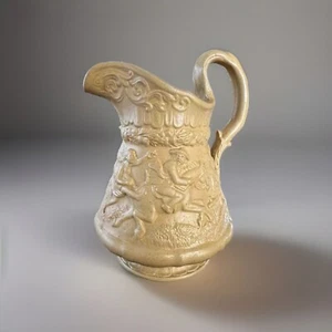 Antique Ridgway Relief Molded Pitcher, Tam O'Shanter Relief Pattern, C 1835 - Picture 1 of 11