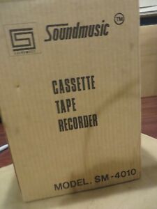 CASSETTE TAPE RECORDER #SM4010 VINTAGE NIB w/ ac cord earphone papers FULL MINT