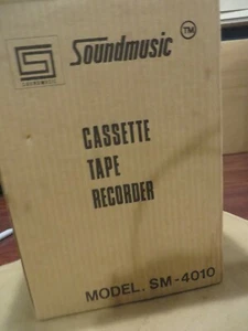 CASSETTE TAPE RECORDER #SM4010 VINTAGE NIB w/ ac cord earphone papers FULL MINT - Picture 1 of 12