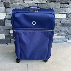 DELSEY PARIS Brochant 2.0 4 Wheel Spinner Blue Suitcase Luggage TSA Locks - Picture 1 of 13