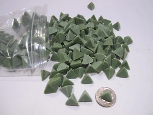 Otec Green triangle Plastic Tumbling Polishing de-burring Media 10MM 1 Pound. - Picture 1 of 3