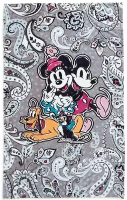 Vera Bradley & Disney MICKEY MOUSE PICCADILLY PAISLEY Manta Peluche 80x50" Foto 1 de 3