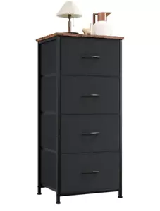 4 Drawer Fabric Dresser for Bedroom, Chest of Drawer Organizer, Storage Cabinet - Picture 1 of 9