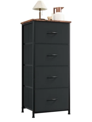 4 Drawer Fabric Dresser for Bedroom, Chest of Drawer Organizer, Storage Cabinet - Image 1 of 4