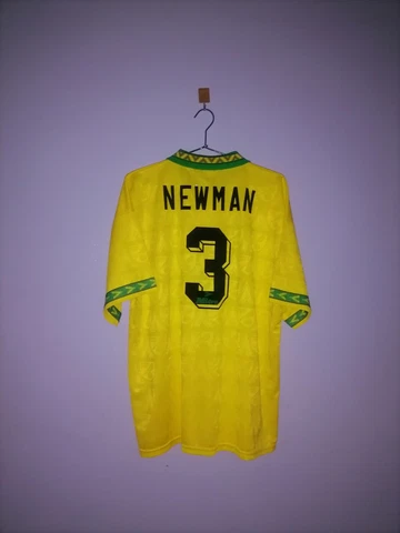 NORWICH CITY 1994 1996 HOME FOOTBALL SHIRT #3 NEWMAN MITRE PL VINTAGE JERSEY Cover