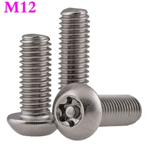 M12 - 1.75 Stainless Steel Tamper Torx Security Machine Screws Button Head Bolts - Picture 1 of 14
