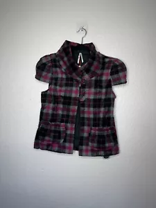 Nwt Y2k tweed plaid top size small - Picture 1 of 8