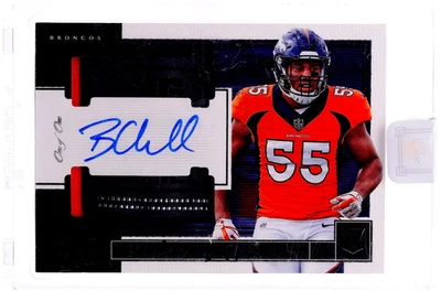 Bradley Chubb Panini One Dual Patch ON CARD Auto BLACK RC TRUE 1 OF 1 # 1/1 - Image 1 of 2