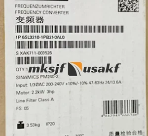 6SL3210-1PB21-0AL0 Siemens G120 inverter Frequency Converter 6SL3210-1PB21-0AL0 - Picture 1 of 1