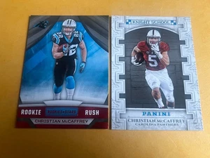 Panini Rookies & Stars Rookie Rush 2017 Christian McCaffrey Red & Knight School - Imagen 1 de 3