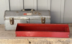 Vintage Sears Craftsman Model 6520 Tombstone Hip Roof Tool Box Red Tray 20"x7x8 - Picture 1 of 13