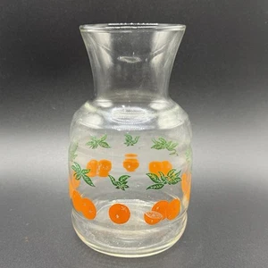 Vintage 1980's Anchor Hocking Orange Juice Pitcher Carafe Breakfast Fruit - Picture 1 of 4