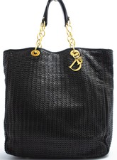 CHRISTIAN DIOR LADY DIOR SCHULTERTASCHE SHOULDER BAG LEATHER LEDER CANNAGE BLACK