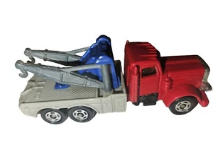 TOMICA POCKET CARS #F63 AMERICAN PETERBILT TOW TRUCK, RED, 1:64 - Picture 1 of 8