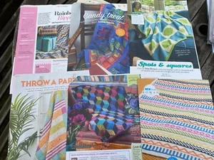 6 Colourful Knitting Patterns Blankets Kaffe Fassett Tumbling Block, Patchwork - Picture 1 of 4