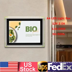 A4 Backlit Poster Frame Illuminated Advertising Projecting Sign LED Light Box - Picture 1 of 19