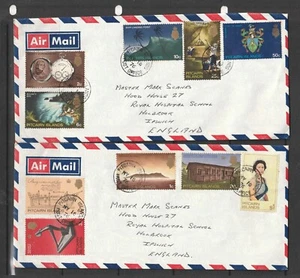 Pitcairn Islands 2 1976 cubiertas con 1969 serie Defs encendido, 10 vals como se muestra - Imagen 1 de 1