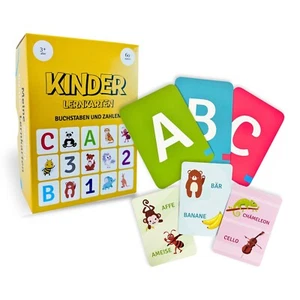 Buchstaben und Zahlen Lernen, Deutsch ABC Karten, 60 Lernkarten fur Kinder - Bild 1 von 6