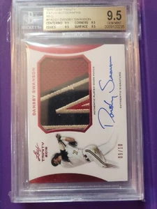 Dansby Swanson 2015 Leaf Trinity Patch Auto Red BGS 9.5 10 Auto 9/10 - Picture 1 of 2