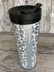 Taza de viaje Starbucks Coffee Company hecha en EE. UU. gris blanco plástico 2011 - Imagen 1 de 6