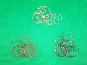 Marcador de vidrio en blanco marcador de copa de vino criollos pendientes charm anillos - Imagen 1 de 15