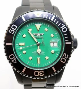 INVICTA Pro Diver Titanium Green Dial Automatic 44mm Black Watch 45803 - Picture 1 of 14