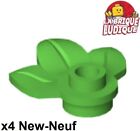 Lego 4x Flower Sheet Plant 3 Leaves Light Green/Bright Green 32607 New