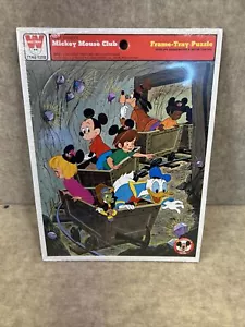 VINTAGE DISNEY WORLD MICKEY MOUSE CLUB FRAME-TRAY PUZZLE WHITMAN RARE NEW IN PKG - Picture 1 of 2