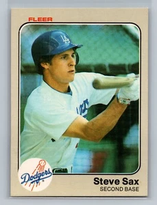 1983 Fleer Steve Sax #220 - Los Angeles Dodgers - NEAR MINT to MINT - Picture 1 of 2