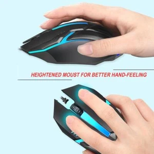 Gaming Mouse 7-Colors LED Backlight Ergonomics USB Wired *1 Gamer Mouse C6X6 - Picture 1 of 11