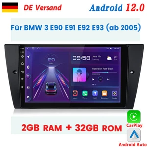 Carplay Autoradio Für BMW 3er E90 E91 E92 E93 Android 2+32GB NAVI GPS WIFI DAB+ - Bild 1 von 12