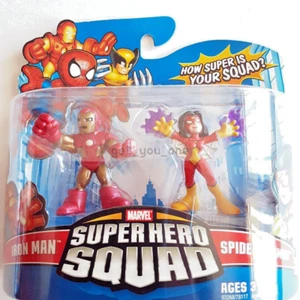 NEW Marvel Super Hero Squad IRON MAN & SPIDER-WOMAN Mini Action Figures 2-Pack - Picture 1 of 4