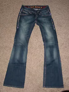 Womens Rock Revival Gwen Boot Jeans! Size 25x31 - Picture 1 of 12
