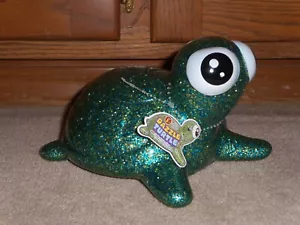 NEW, Jumbo 6" Dazzle TURTLE Toy GREEN GLITTER Floats In Water - Picture 1 of 4